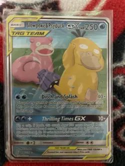 Pokemon Slowpoke & Psyduck GX TAG TEAM Alternative Full Art Holo - Image 1