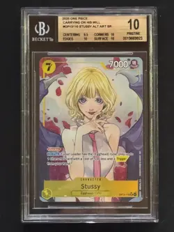 BGS 10 Stussy OP13-110 SR Alt Art One Piece Carrying on His Will Peach Momoko - Image 1