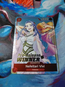 One Piece Nefeltari Vivi OP-03 Pre-Release Winner Promotional Card ST01-009 NM - Image 1