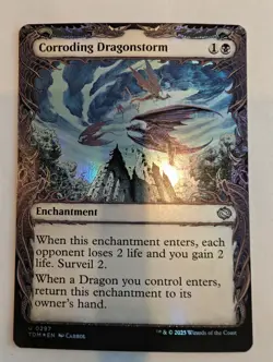 Corroding Dragonstorm (Foil Showcase) MTG Tarkir (TDM) | Black Enchantment | NM - Image 1