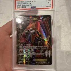 Pokemon Groudon EX Dark Explorers Full Art #106 PSA 5 - Image 2