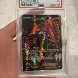 Pokemon Groudon EX Dark Explorers Full Art #106 PSA 5 - Image 3