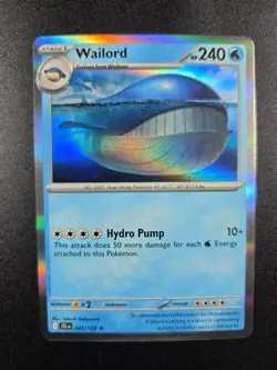 Wailord - 041/159 SV09: Journey Together Holo NM Pokemon TCG - Image 1