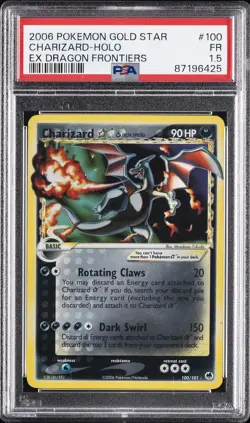 2006 POKEMON EX DRAGON FRONTIERS GOLD STAR #100 CHARIZARD-HOLO PSA 1.5 - Image 1