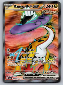 Raging Bolt ex 196/162 Ultra Rare Temporal Forces Pokemon Near Mint - Image 1