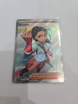 Pokemon Nemona 229/091 Paldean Fates Ultra Rare Full Art Holo NM - Image 1