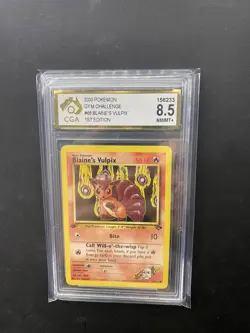 1st Edition Blaine's Vulpix - Gym Challenge 66/132 - Pokemon Card CGA 8.5 - Image 1