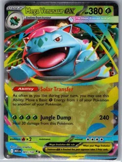 Mega Venusaur ex 003/132 ME01: Mega Evolution - Pokemon Card - NM - Image 1