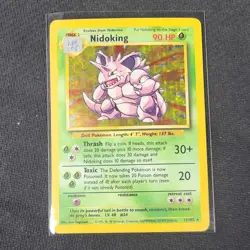 Pokemon Nidoking Holo Rare TCG Card 11/102 Base Set - Image 1