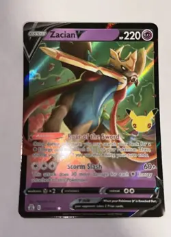 Pokemon Zacian V 016/025 Celebrations Sword & Shield Ultra Rare Card MINT! - Image 1