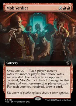 [MTG] Mob Verdict (Extended Art) (0343) (MKC) NM - Image 1