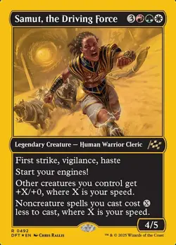 [MTG] Samut, the Driving Force (Foil) (Gold Border) (0492) (DFT) NM - Image 1