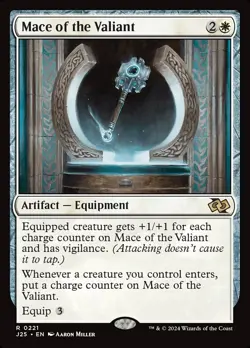 Mace of the Valiant 0221 Non Foil Rare Foundations Jumpstart MTG Near Mint - Image 1