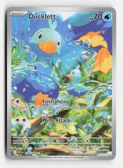 Ducklett 109/086 2025 SV: White Flare Pokemon TCG Illustration Rare - Image 1