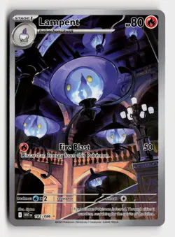 Lampent 102/086 IR WHT SV: White Flare Pokemon TCG Illustration Rare - Image 1