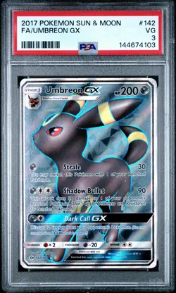 Umbreon GX - Pokemon Sun & Moon #142 PSA 3.0 - Image 1