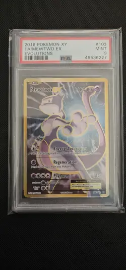 Mewtwo Ex Full Art - 103/108 - Pokemon XY Evolutions 2016 - PSA 9 MINT - Image 1