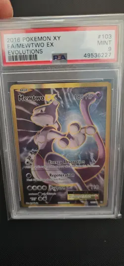Mewtwo Ex Full Art - 103/108 - Pokemon XY Evolutions 2016 - PSA 9 MINT - Image 3