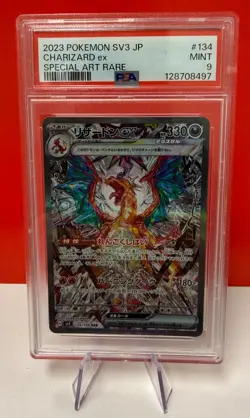 2023 Pokemon Charizard EX #134 Sv3: Ruler of the Black Flame SAR PSA 9 - Image 1