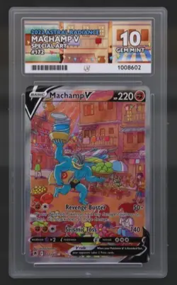 2022 Pokemon SWSH Astral Radiance 172/189 Machamp V ACE 10 - Image 1