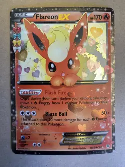 Flareon EX RC6/RC32 Holo Ultra Rare Generations: Radiant Collection 2016 Pokemon - Image 3
