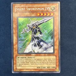 Yu-Gi-Oh! TCG Silent Swordsman LV5 EEN-ENSE4 Limited Edition Secret Rare - Image 1