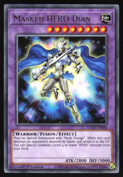 Masked HERO Dian - TOCH-EN046 - Rare - 1st Edition Yugioh - Image 1