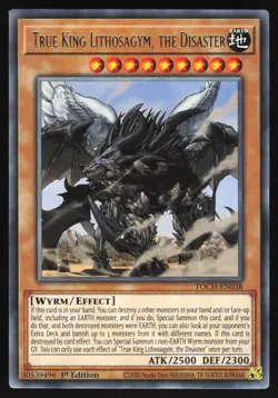 True King Lithosagym, the Disaster - TOCH-EN038 - Rare - 1st Edition Yugioh - Image 1
