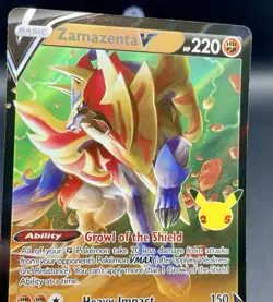 Zamazenta V 018/025 Celebrations (Stamped) Ultra Rare Full Art Pokemon TCG NM/M - Image 3