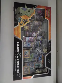 Pokemon TCG Heavy Hitters Lucario v Tyranitar v Premium Collection Box 2022 - Image 1