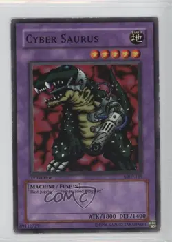 Cyber Saurus 1st Ed. YuGiOh Metal Raiders #MRD-105 2002 READ - Image 1