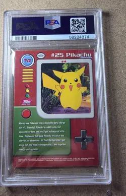 Pokemon 1999 Topps Pikachu Veronica "Ash" Taylor Signed Dual Graded PSA 8-PSA 9 - Image 2