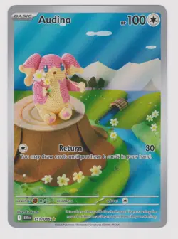 Pokemon TCG Black Bolt Audino 151/086 Full Art Illustration Rare Black Bolt NM - Image 1