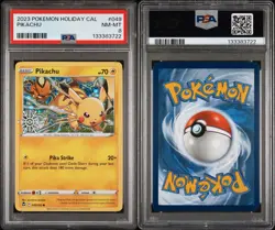 2023 POKEMON HOLIDAY CALENDAR #049 PIKACHU PSA 8 ⚡ - Image 1
