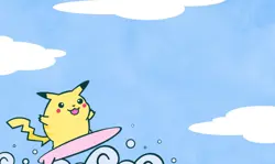 Surfing Pikachu Playmat Limited Mat Giant Mousepad Pokemon - Image 1