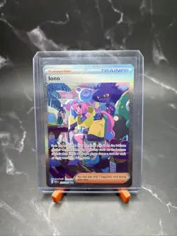 Pokemon TCG Iono Paldean Fates Holo Card 237/091 Special Illustration Rare - Image 1