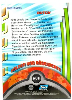 BUTCH HV6 CROMO / CARD POKEMON TRADING CARDS 1999-2000 TOPPS - Image 2