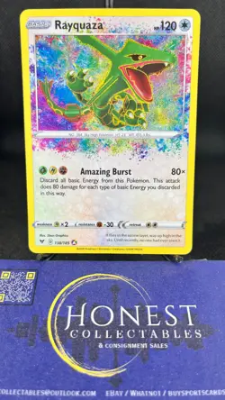 Rayquaza 138/185 - Vivid Voltage Pokemon Trading Card - Image 1