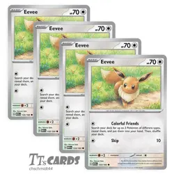 Eevee 133/165 x4 Playset 4x - Pokemon S&V 151 MEW - 4 Card Set - Image 1