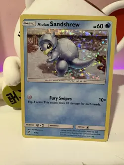 Alolan Sandshrew - 4/12 Promo McDonald's Promos 2019 Cute Pokemon Rare Holo Card - Image 1