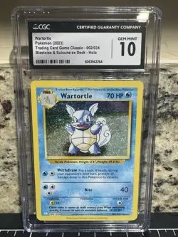 Wartortle 002/034 Trading Card Game Classic Holo CGC 10 GEM MINT - Image 1