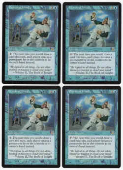 Words of Wind x4 4x 2002 Onslaught PLAYSET Blue Rare Enchantment MTG NM AZ2 - Image 1