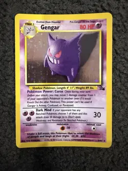 Pokemon TCG - Gengar 5/62 - Fossil Holo Rare - WOTC - NM/M - Image 1