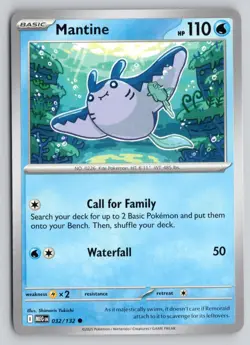 MANTINE 032/132 COMMON MEGA EVOLUTION POKEMON NM - Image 1