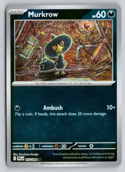 MURKROW 057/094 COMMON PHANTASMAL FLAMES POKEMON REVERSE HOLO NM - Image 1