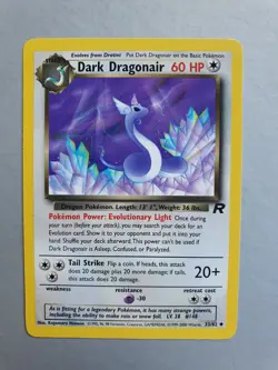 Dark Dragonair 33/82 Pokemon TCG Team Rocket Set (1999-2000) Uncommon NM - Image 1