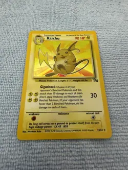 Raichu 14/62 - Holo Rare - Fossil - Pokemon TCG - WOTC 1999 - LP - Image 2