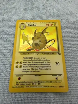 Raichu 14/62 - Holo Rare - Fossil - Pokemon TCG - WOTC 1999 - LP - Image 3