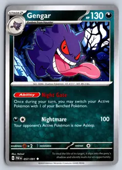 GENGAR 057/091 UNCOMMON PALDEAN FATES POKEMON NM - Image 1