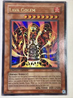 Lava Golem Pharaonic Guardian PGD-107 UNL Edition Secret Rare YuGiOh Card - Image 1
